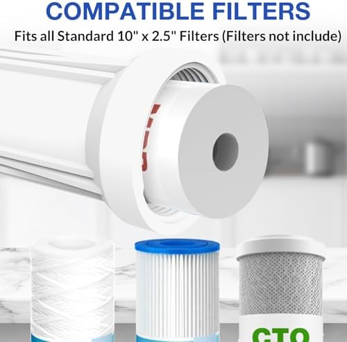 SimPure Whole House Water Filter Housing, 10" Sediment Filter - Image 5