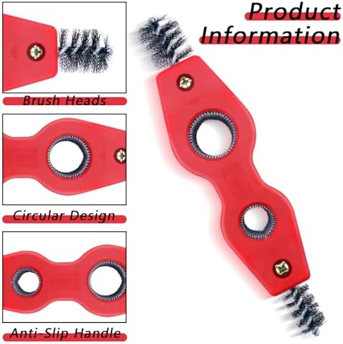 4 in 1 Copper Tubing Brush, 1/2 in and 3/4 in Copper Pipe Cleaner, Stainless Steel Coppers Tubing Wire Brush Cleaning Inside and Outside Thread, for Plumbing Installation, Soldering, Coppers Pipes - Image 3