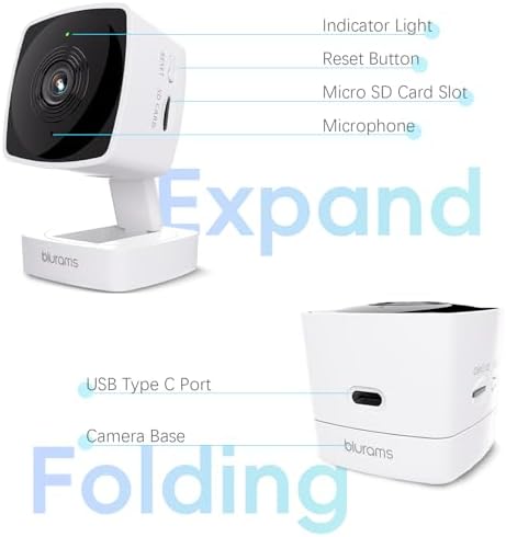 blurams 2.4G/5G Cameras for Home Security, 2K Pet Camera Indoor with Phone App, Window Security Camera w/Motion Detection, 2-Way Talk, IR Night Vision - Image 5