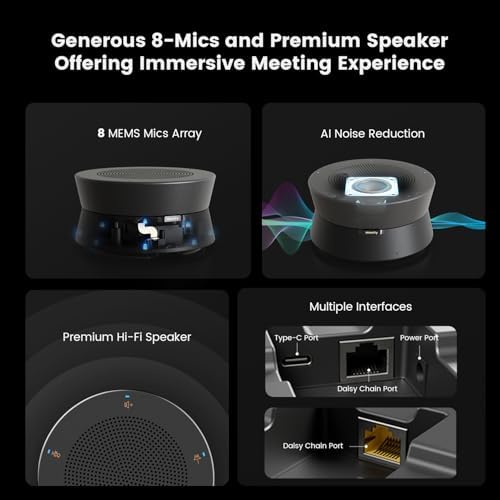Nearity A20S 2-Pack Conference Speaker with 8 MEMS Mics, Daisy Chain - Image 3