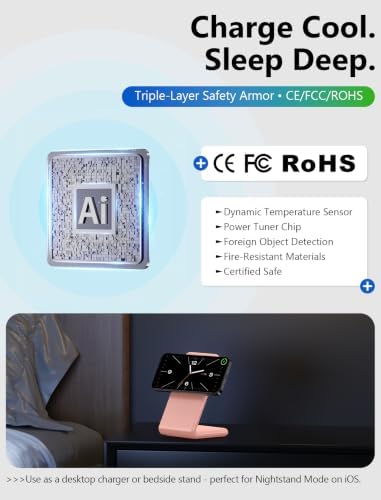 for Magsafe Charger - Magnetic Wireless Charger for iPhone 12-17, Pink - Image 4