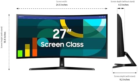 Samsung 27" Essential S3 (S36GD) Series FHD 1800R Curved Computer Monitor - Image 3