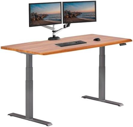 Vari ComfortEdge Electric Standing Desk – 72x30 – Butcher Block/Slate by Unknown