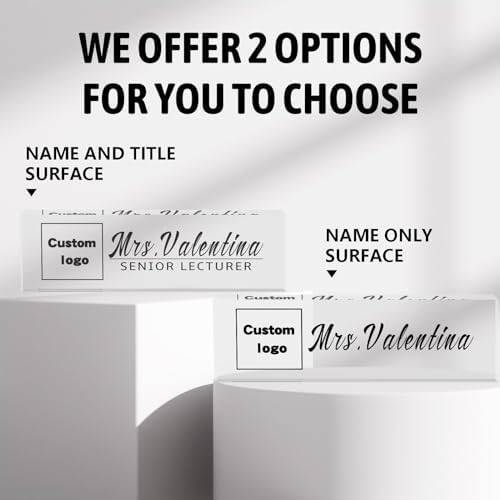 Custom Personalized Office Desk Plates-Gifts & Decor (White) - Image 2