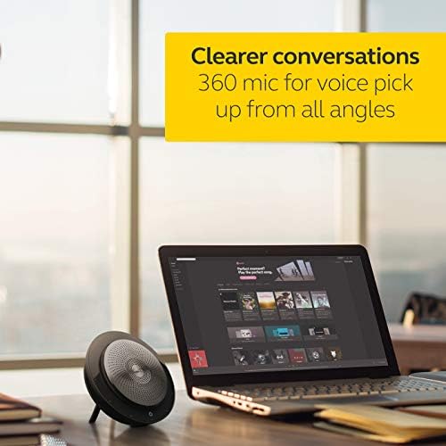 Jabra Speak 710 UC Wireless Bluetooth Speakerphone with Link 370 USB Adapter – Portable Conference Speaker for Holding Meetings Anywhere with Immersive Sound - Certified for Zoom & Google Meet - Image 6