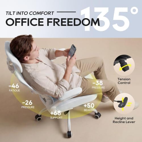 Ergonomic Office Chair for Lower Back Relief, 4-Way Lumbar, 330 LBS - Image 3
