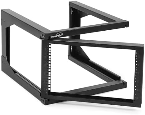 NavePoint 6U Server Rack with Swing Gate - Wall Mount Rack for 19 Inch IT & AV Equipment - 24' Deep, Black - Image 6