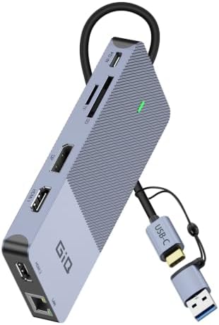 USB C Docking Station Dual Monitor Triple Display 4K Hdmi Displaylink Dock by GIQ