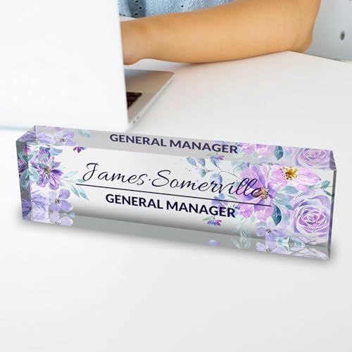 Desk Name Plate Personalized, Custom Name Plate for Desk, Acrylic Desktop Accessories, Office Gift & Decor for Women Men, Teacher Nurse Boss Employee Appreciation Gifts - Image 5