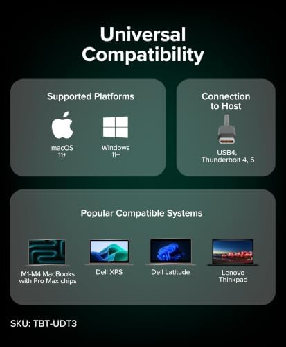 Plugable Thunderbolt 5 Docking Station for MacBook Pro & Windows, 140W - Image 6