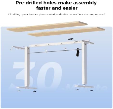 Agilestic 55 * 24 Inch Height Adjustable Electric Standing Desk, Maple - Image 7