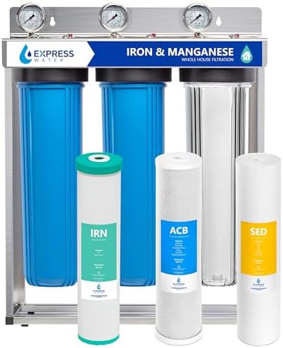 Express Water Whole House Water Filter System, Iron & Manganese, 3-Stage by ExpressWater
