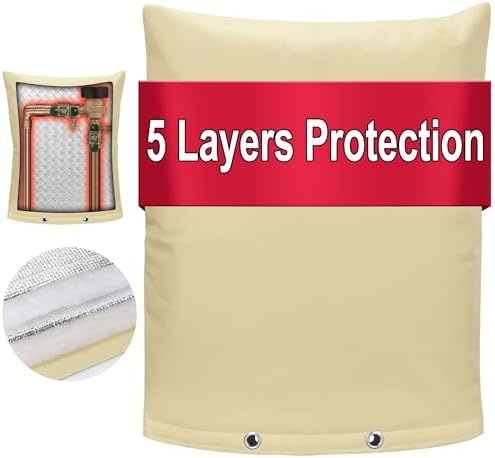 Winter Guard Backflow Preventer Insulation Cover - Fits 28" W x 36" H Valves | Waterproof 5-Layer Insulation | Freeze Protection | Outdoor Pipe Winter Shield by NuhagoLLC