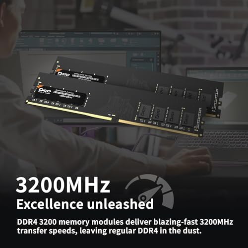 DATO 16GB (8GBx2) RAM, DDR4 3200MHz PC4-25600 CL22 1.2V 288-Pin Non-ECC unbuffered dimm, Desktop Memory Module - Image 3