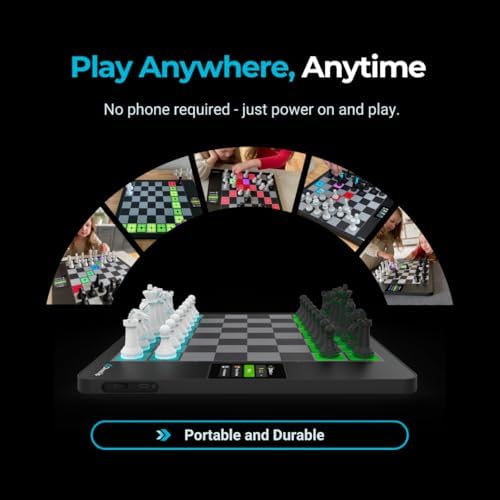 ChessUp 2 - Electronic Chess Board by Bryght Labs - Built-in WiFi, Chess Engine - Includes Chess Set TouchSense Pieces - Light Up Smart Chess Board - with AI, Lessons, Wireless Play & Companion App - Image 7