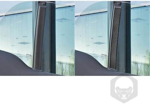 Car Inside Window Pillar B-Pillar Panel Decorative Strip Cover Sticker Real 3K Black Carbon Fiber Trim Compatible with Benz Smart 2016 2017 2018 2019 2020 2021 Auto Interior Accessories - Image 4