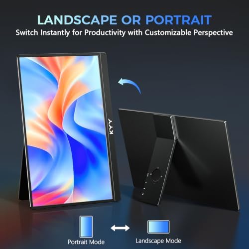KYY Portable Monitor 15.6'' Laptop Screen Extender w/180° Rotation Stand - Image 2
