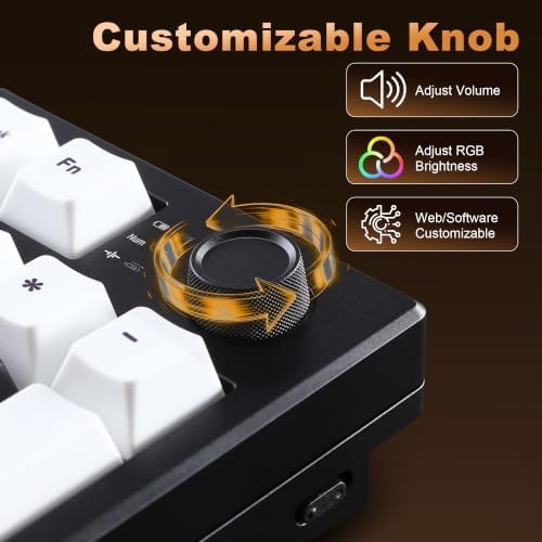 YUNZII AL21 Aluminum Wireless Number Pad (Black, Cocoa Cream V2 Switch) - Image 5