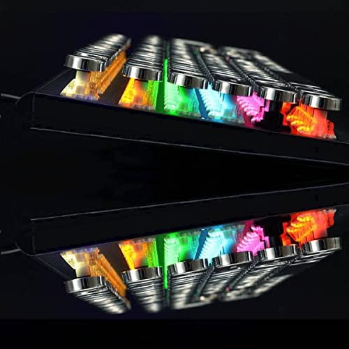 YSCP Typewriter Style Mechanical Gaming Keyboard Rainbow Backlit Wired with Blue Switch Retro Round Keycap 104 Keys Keyboard (L-Black) - Image 5