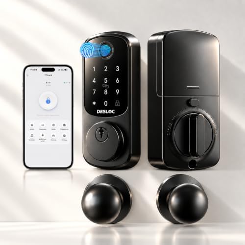 DESLOC B200 Fingerprint Smart Lock with 2 Knobs, Child Safe Design by DESLOC