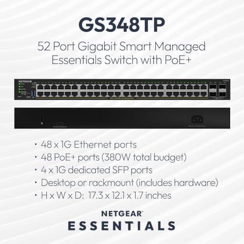 NETGEAR 52-Port Gigabit Ethernet PoE Smart Managed Switch (GS348TPv2) - Image 2