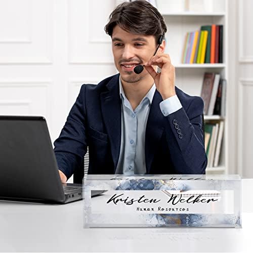 Desk Name Plate Personalized, Custom Name Plate for Desk, Office Desk Decor for Women Men, Acrylic Desk Accessories, Office Gifts for Coworkers Boss Teacher, Employee Appreciation Gifts (Coast) - Image 5