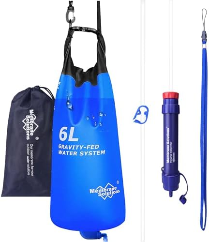 Membrane Solutions 6L Gravity Water Filter Pro for Group Camping by MembraneSolutions