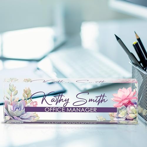 Custom Acrylic Name Plate for Desk, Personalized Office Decor - Image 3