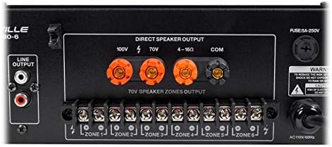 Rockville RCS180-6 180W 6-Zone 70V Commercial Amplifier with Bluetooth - Image 4
