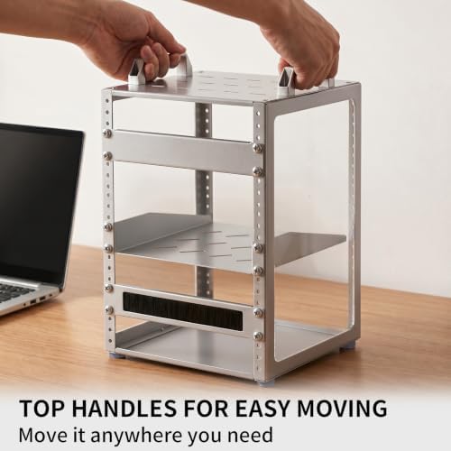 8U 10 Inch Network Rack, 9.45 Inch Deep Desktop Mini Stackable Server Rack - Image 5