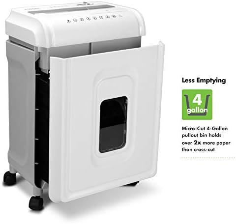 Aurora High-Security 8-Sheet Micro-Cut Paper, CD/DVD and Credit Card Shredder, White/Gray - Image 4
