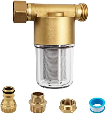 40 Micron Brass Sediment Filter for Washing Machine Garden RV by Lakeyulystore