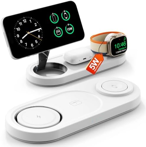 Foldable 3 in 1 Wireless Charging Station for Apple Magsafe Charger Stand by Unknown