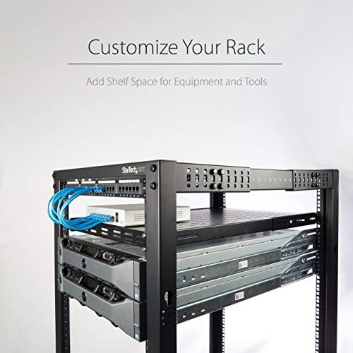 StarTech 1U Adjustable Vented Rack Shelf, 19in, 175lb, TAA (ADJSHELF) - Image 4