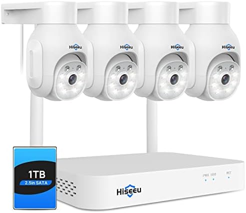 Hiseeu 5MP Wireless Security Camera System,4 Cam-Kit, 1T HDD by Hiseeu