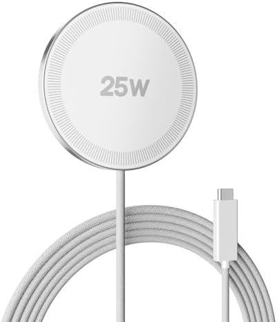 MagSafe 25W Wireless Charger for Apple Magnetic Fast Charging Pad by SMILESTATION