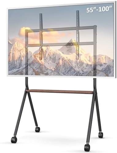 Smart Board Stand for 55-100 Inch Interactive Whiteboard, Holds Up to 265lbs, Height Adjustable Interactive Whiteboard Stand with Lockable Wheels for Office/Classroom/Home by Unknown