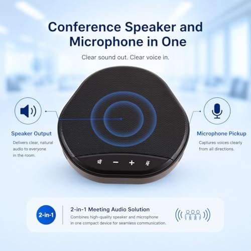 Conference Speaker and Microphone for Desktop PC Computer Laptop - Image 6