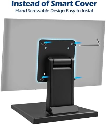 WEARSON Low Profile Monitor Stand - Foldable Touch Monitor MINI PC Stand Compatible with VESA 75x75 and 100x100mm Monitor Mounts For Kiosk,AIO Monitor Base Adjustable Folding Flat - Image 2