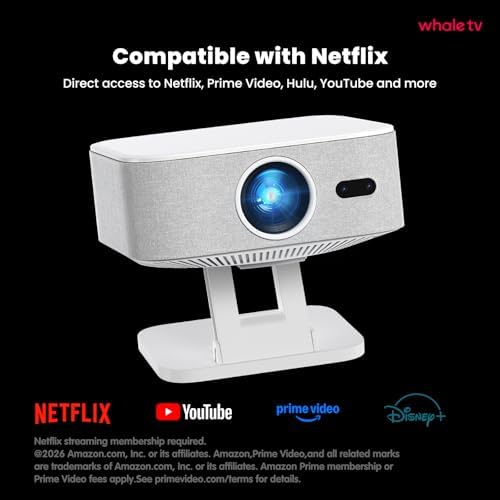 NICPOW 4K Outdoor Projector with Wifi and Bluetooth, Built-in Apps, Smart Projector with Auto Focus & Keystone, 1500 ANSI Lumens and 300" Movie Projector for Outdoor Use - Image 2