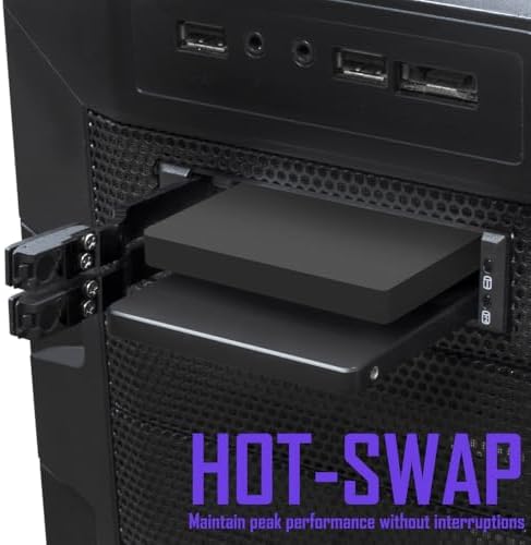 Kingwin Mobile Rack for 2 x U.2/U.3 NVMe SSD Ultra-Fast Oculink Connectivity High-Performance Storage Solution, Hot-Swap, Tool-Free 2.5” NVMe SSD Aluminum Enclosure Maximum Speed 64 Gb/s - Image 4