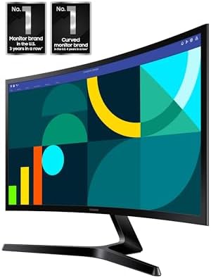 Samsung 24" Essential S3 (S36GD) Series FHD 1800R Curved Computer Monitor - Image 2