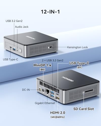 GEEKOM Air12 Business Mini PC, Intel N100(Beats N95), 16GB RAM 512GB SSD, Up to 64GB RAM, Low Power Desktop for Home&Office, 6 USB Ports |4K UHD Graphics|3-Year Coverage - Image 6