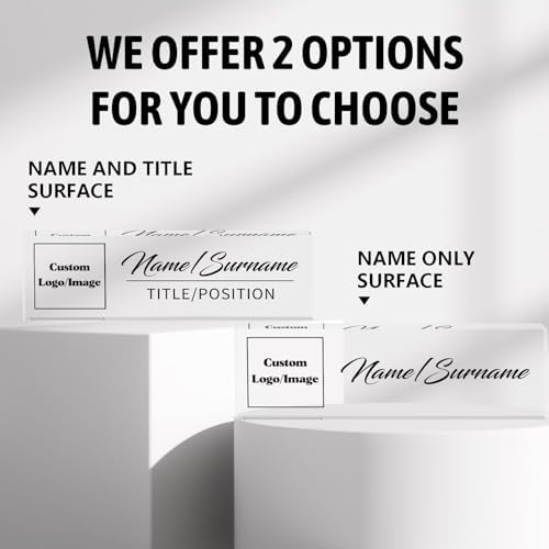 Custom Acrylic Name Plate For Desk - Personalized Logo Office Desk Decor, Employee Appreciation Gift For Men And Women With Image And Text - Image 4