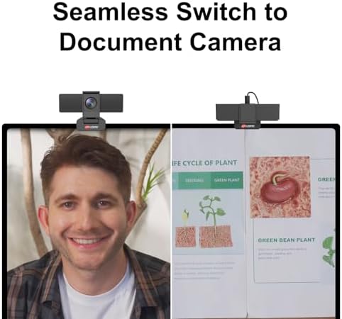 JOYUSING Flip600S 4K Webcam for PC, Ultra HD Webcam with tripod, PDAF Autofocus, Noise-Cancelling Mics, 79° FOV, Auto Light Correction, Privacy Cover, for Conference, Streaming, Zoom/Teams/Google Meet - Image 3