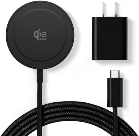 Magnetic 25W Wireless Charger, 5FT Qi2 Fast Charging Pad for MagSafe by Gatatol