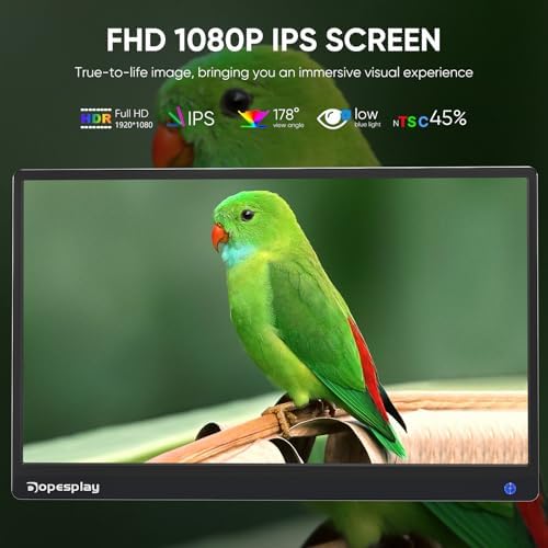 Dopesplay 15.6" Touchscreen Portable Monitor with 5000mAh Battery, 1080P - Image 2