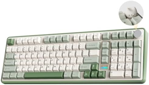 YUNZII B98 PRO 96% Wireless Mechanical Keyboard (Matcha Green, Milk Switch) by YUNZIIMECHANICALKEYBOARD