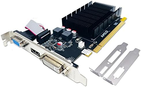 QTHREE Radeon HD 5450 Graphics Card,2GB,GDDR3,64 Bit,DVI,HDMI,VGA,SFF by QTHREE