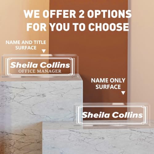 Custom Engraved Name Plate for Desk, Acrylic Desk Name Plate Personalized - Image 2